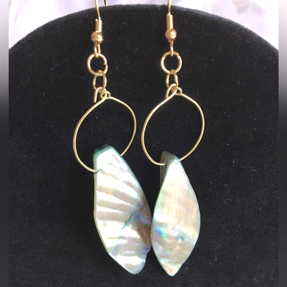 Boho Iridescent Glass Earrings - Picture 1 of 6